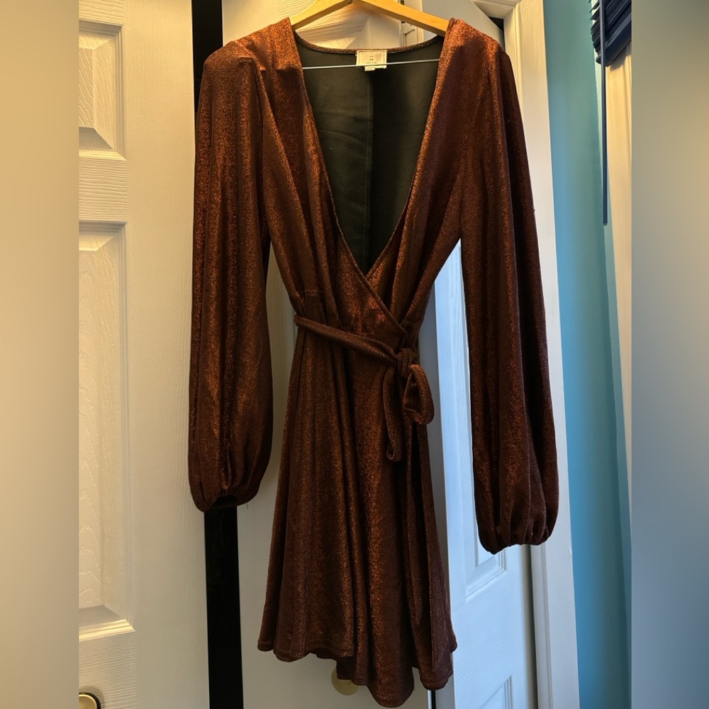 Sparkly wrap dress